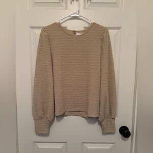 Versona Melloday Textured Beige Blouse